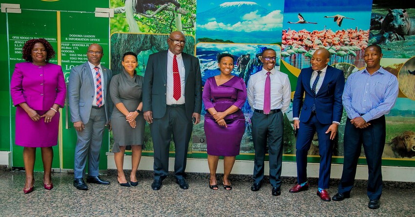 PPAA Executive Secretary, James Sando (Second left), PPRA Director of Corporate Services, CPA Suzana Chaula (fourth – right) in a group photo with Delegates from Botswana’s Public Procurement and Assets Disposal Board.